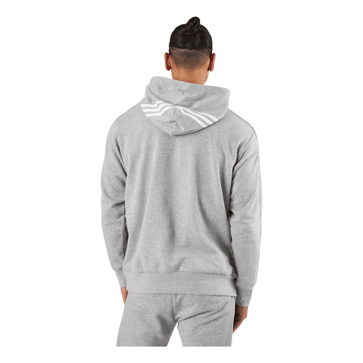 Essentials French Terry 3-Stripes Hoodie Medium Grey Heather