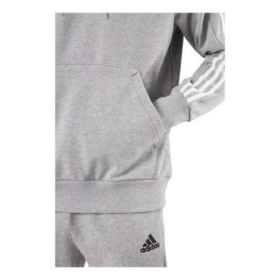 Essentials French Terry 3-Stripes Hoodie Medium Grey Heather