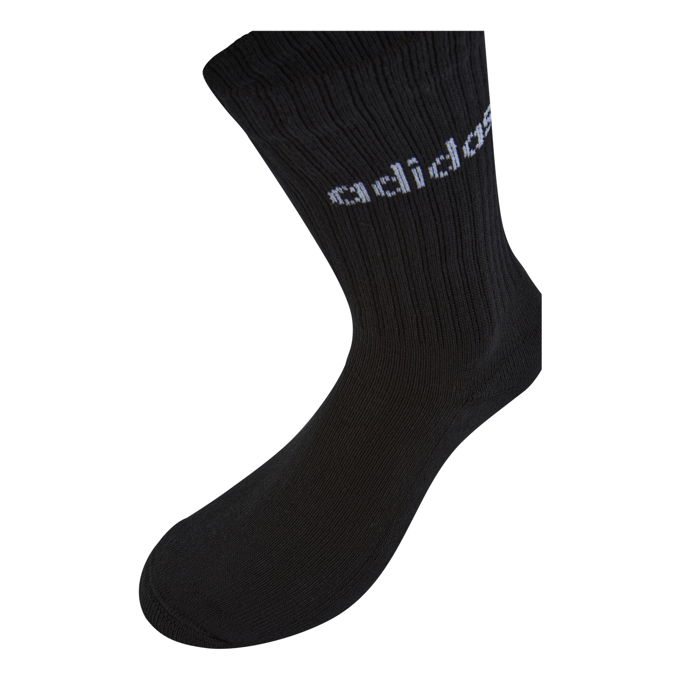 Linear Crew Cushioned Socks 3 Pairs Black / White