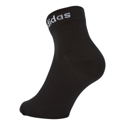 Think Linear Ankle Socks 3 Pairs Black / White