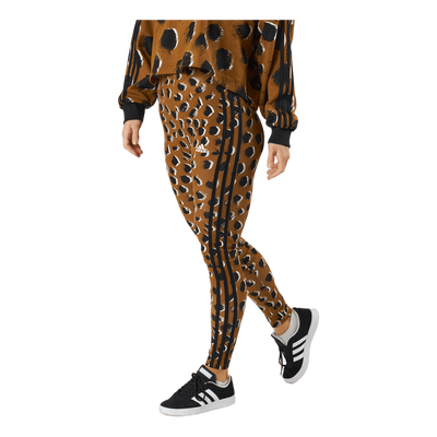 Essentials 3-Stripes Animal Print Leggings Brostr/Multco/Black
