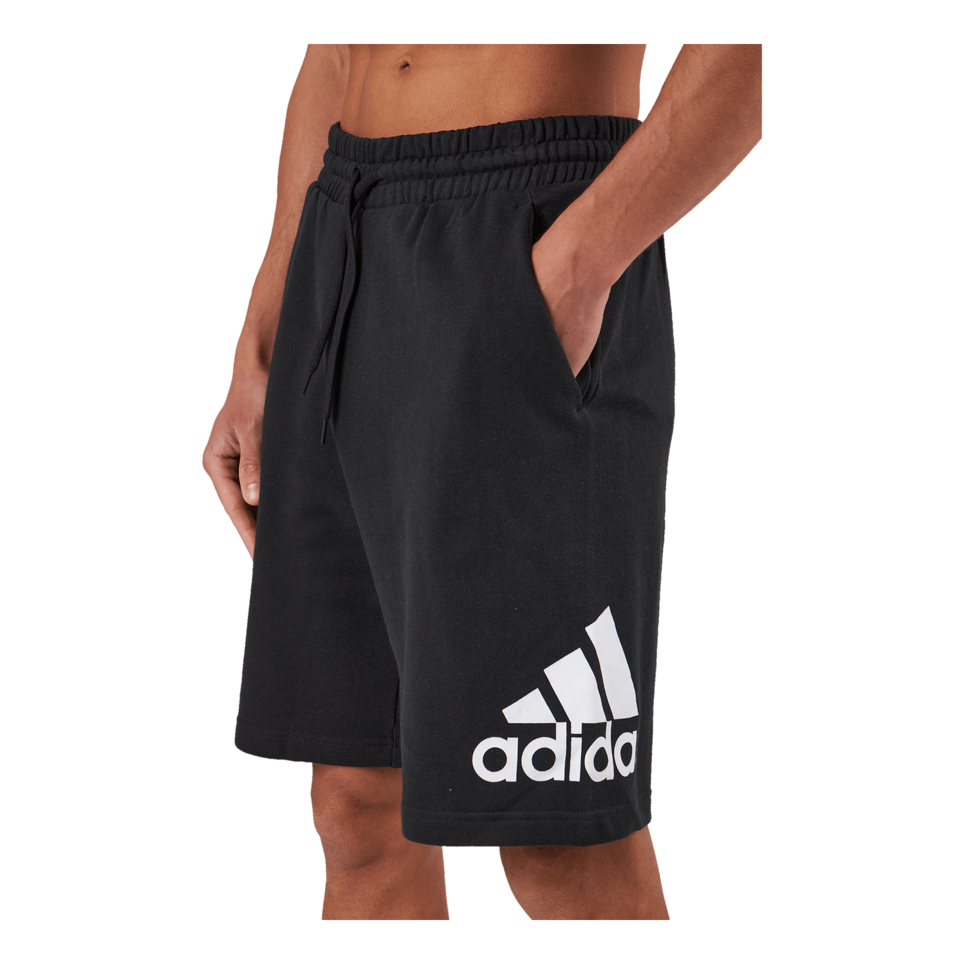 Essentials Big Logo French Terry Shorts Black