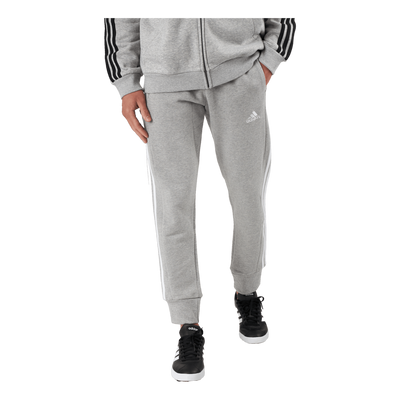 Essentials French Terry Tapered Cuff 3-Stripes Joggers Medium Grey Heather