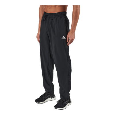 AEROREADY Essentials Stanford Open Hem Embroidered Small Logo Tracksuit Bottoms Black
