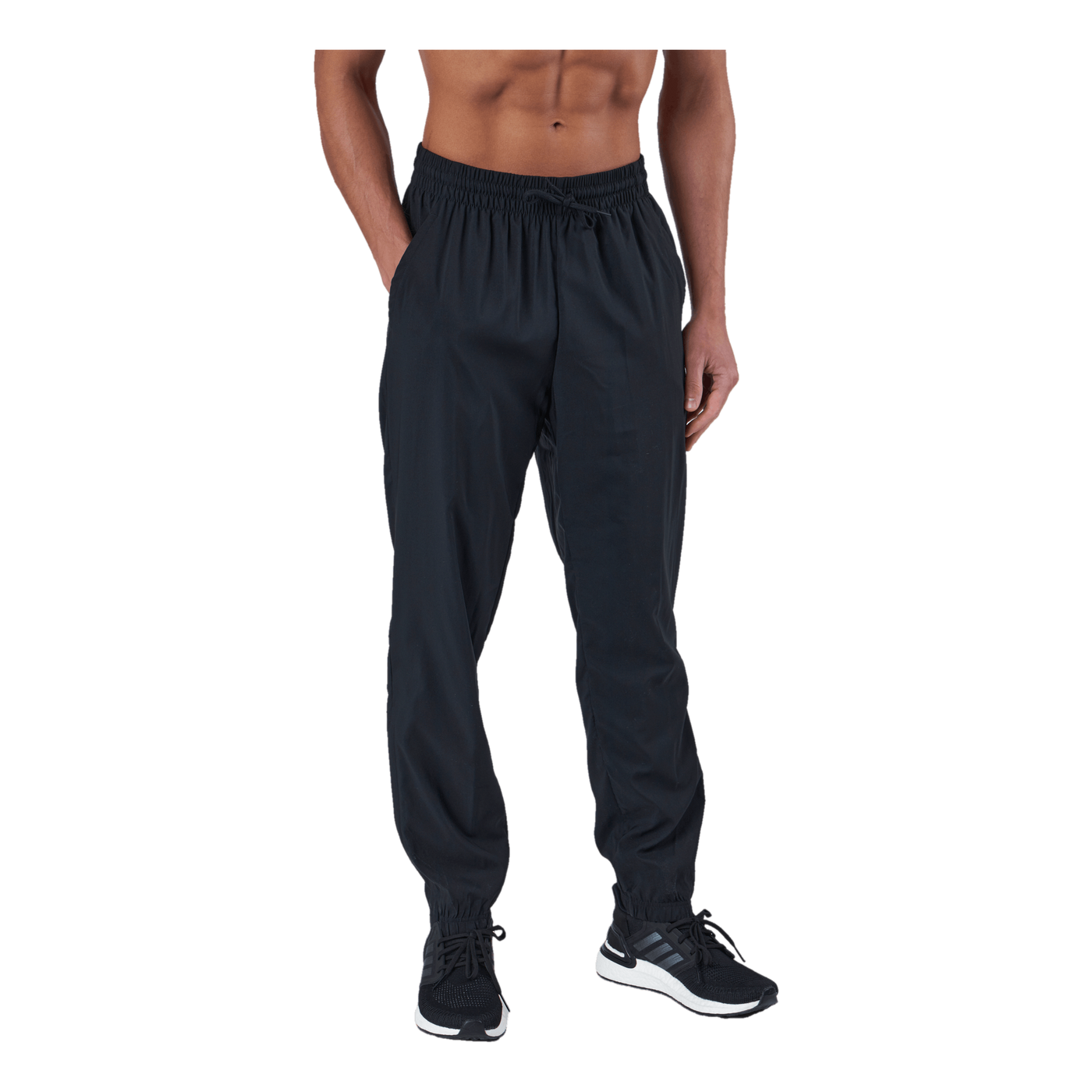 AEROREADY Essentials Stanford Elastic Cuff Small Logo Joggers Black