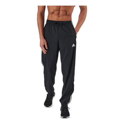 AEROREADY Essentials Elastic Cuff Woven 3-Stripes Tracksuit Bottoms Black