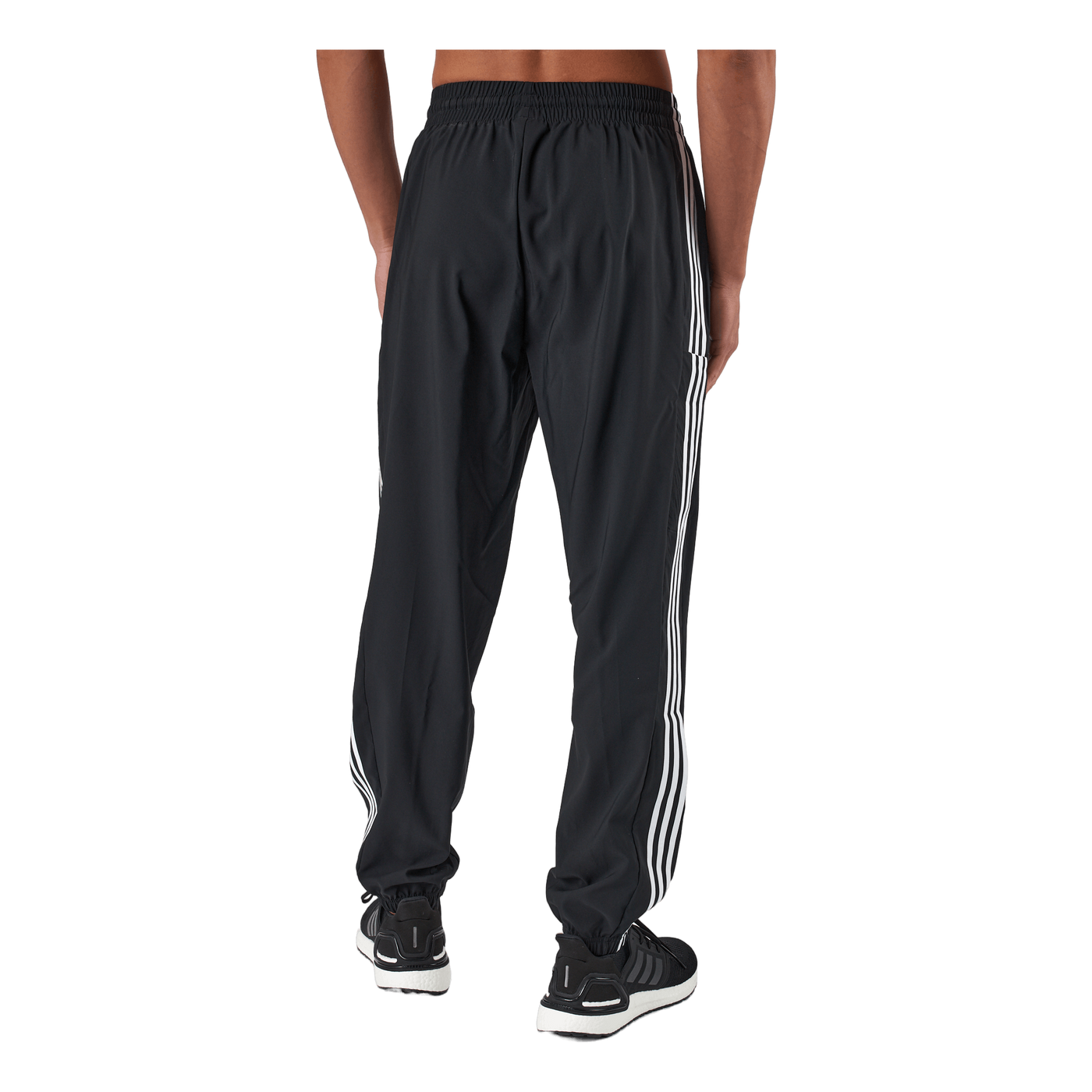 AEROREADY Essentials Elastic Cuff Woven 3-Stripes Tracksuit Bottoms Black