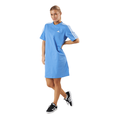 Essentials 3-Stripes Single Jersey Boyfriend Tee Dress Blufus/White
