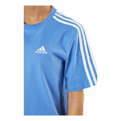 Essentials 3-Stripes Single Jersey Boyfriend Tee Dress Blufus/White