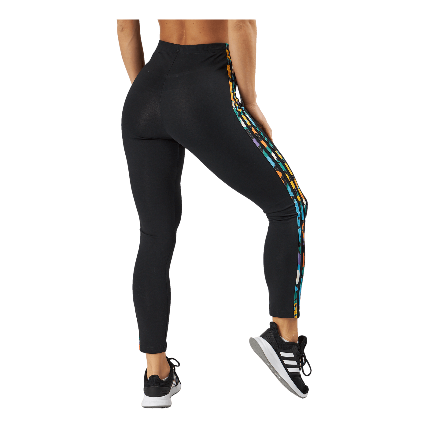 Essentials 3-Stripes High-Waisted Single Jersey Leggings Black