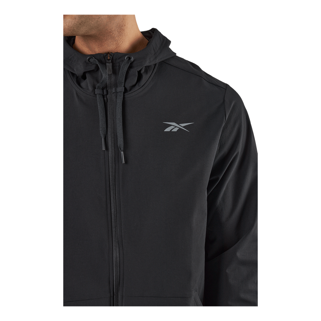 Performance Woven Zip-Up Jacket Black
