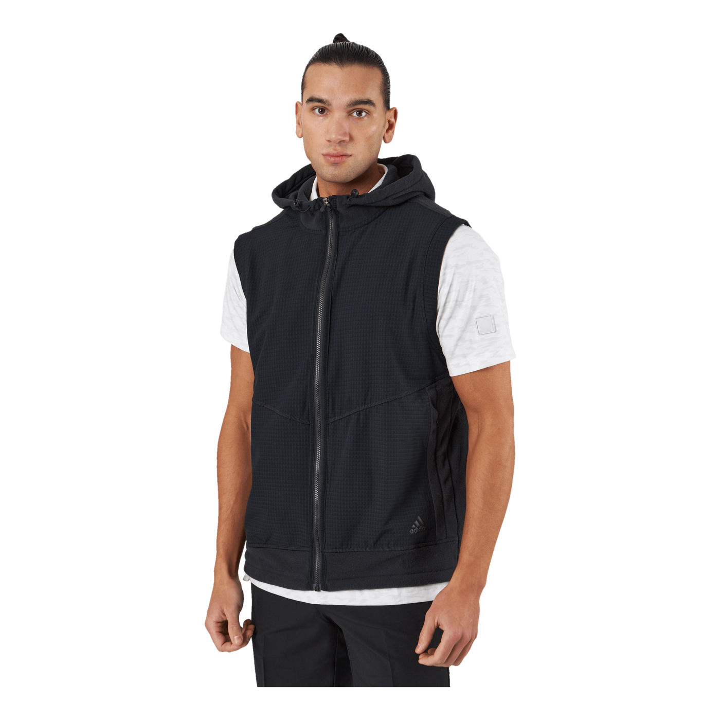 Statement Full-Zip Hooded Vest Black