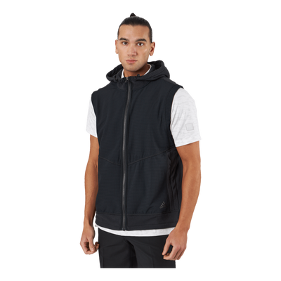 Statement Full-Zip Hooded Vest Black