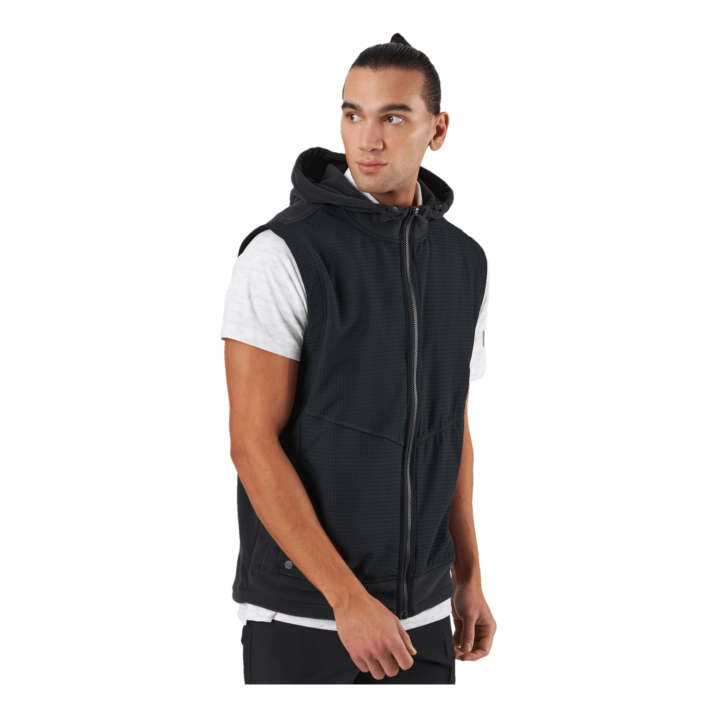 Statement Full-Zip Hooded Vest Black