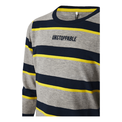 Nmmbosta Ls Top Grey Melange