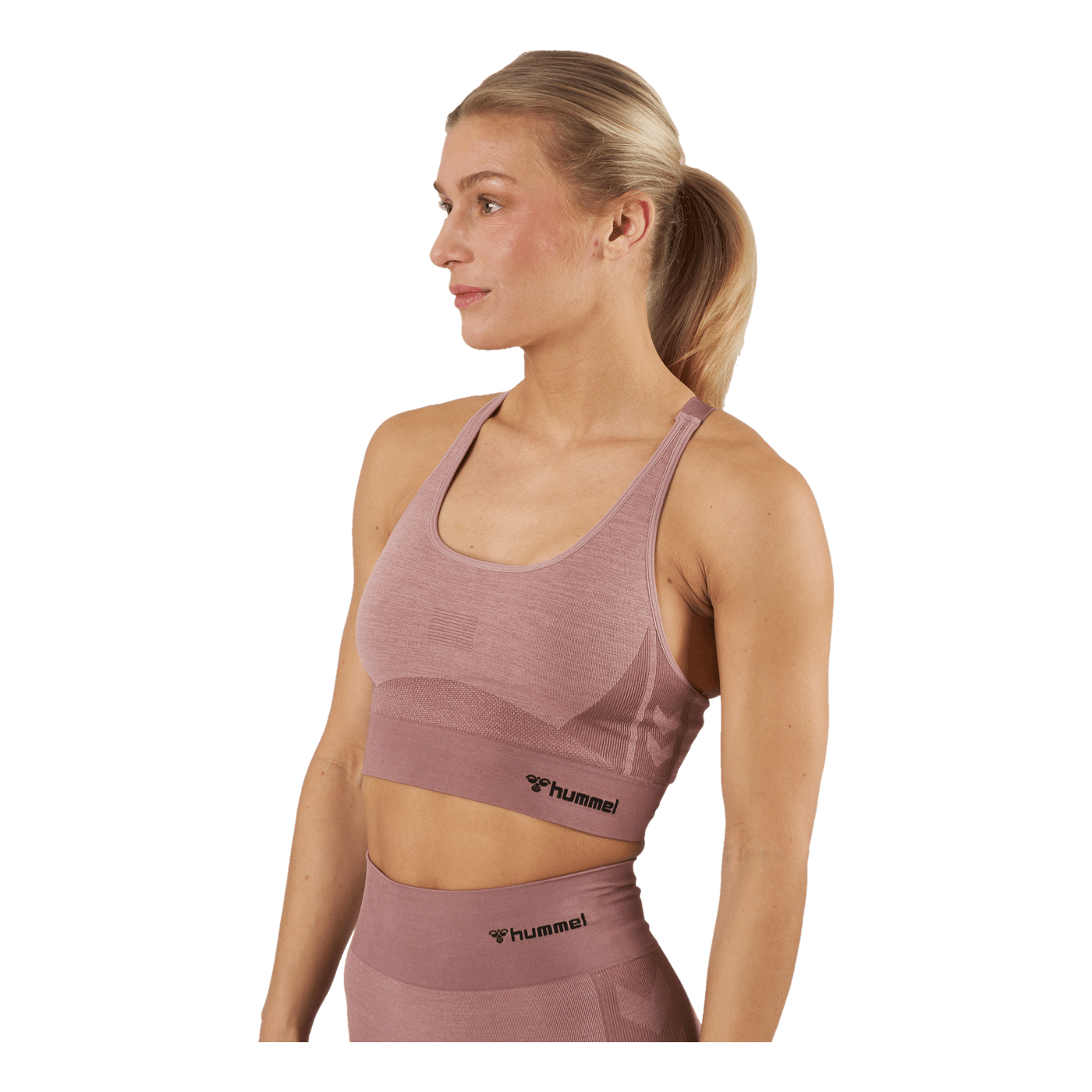 Hmlclea Seamless Sports Top Woodrose/rose Taupe Melange
