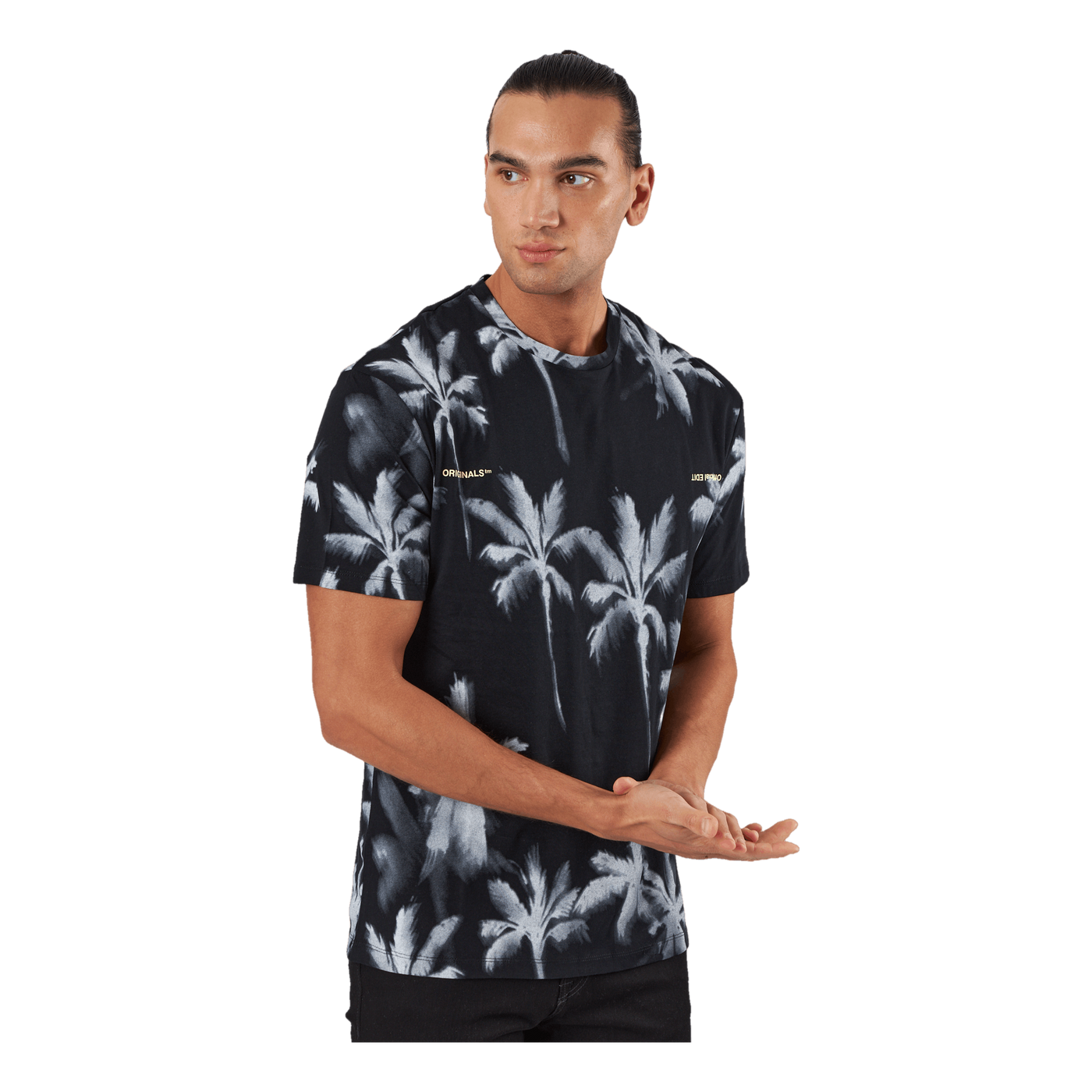 Palm Tree Print T-shirt Blue