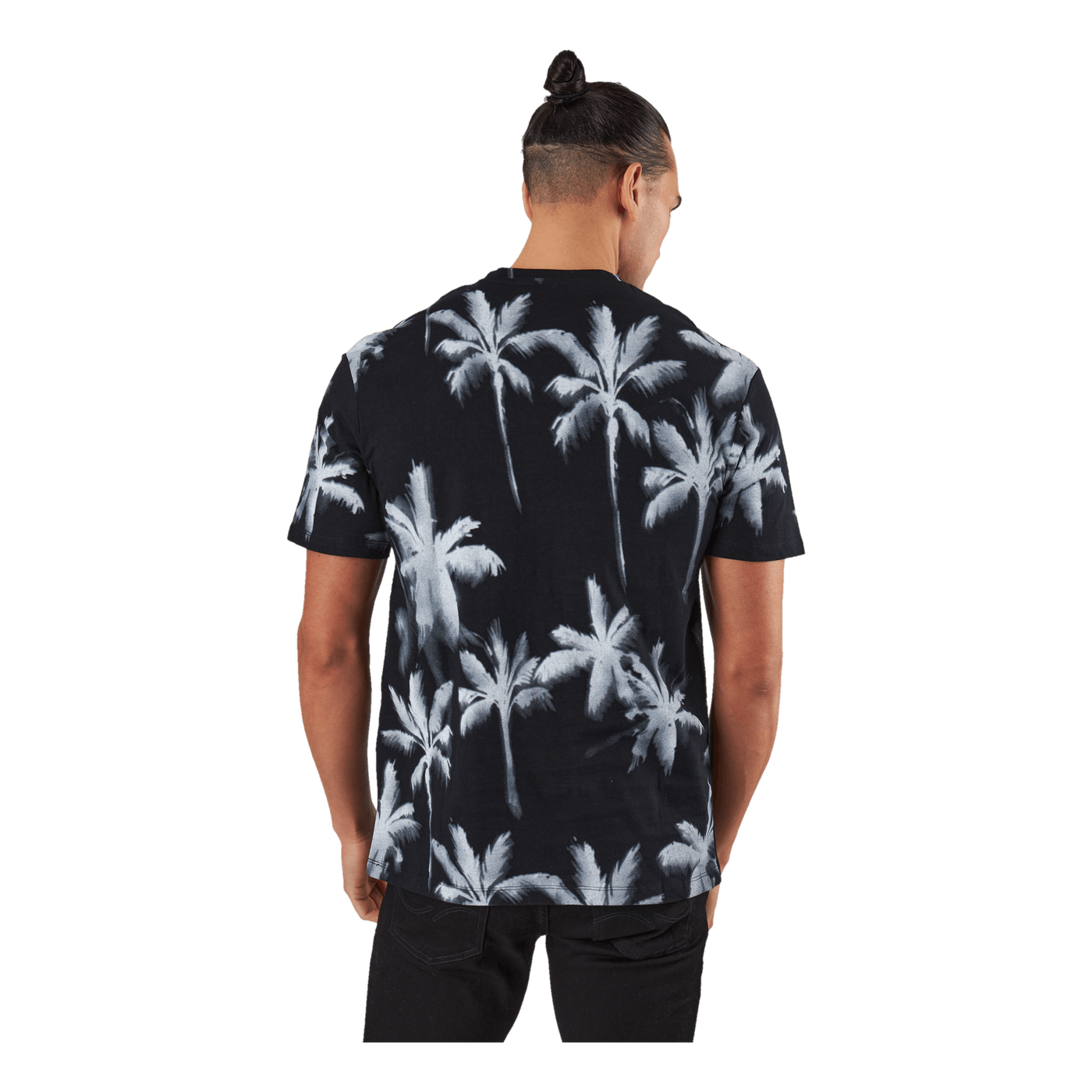 Palm Tree Print T-shirt Blue