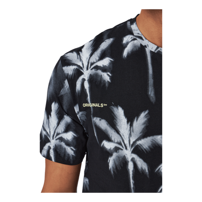 Palm Tree Print T-shirt Blue