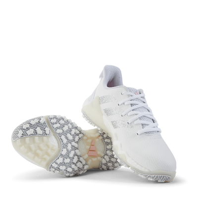 Codechaos 22 Spikeless Golf Shoes Cloud White / Silver Metallic / Clear Pink