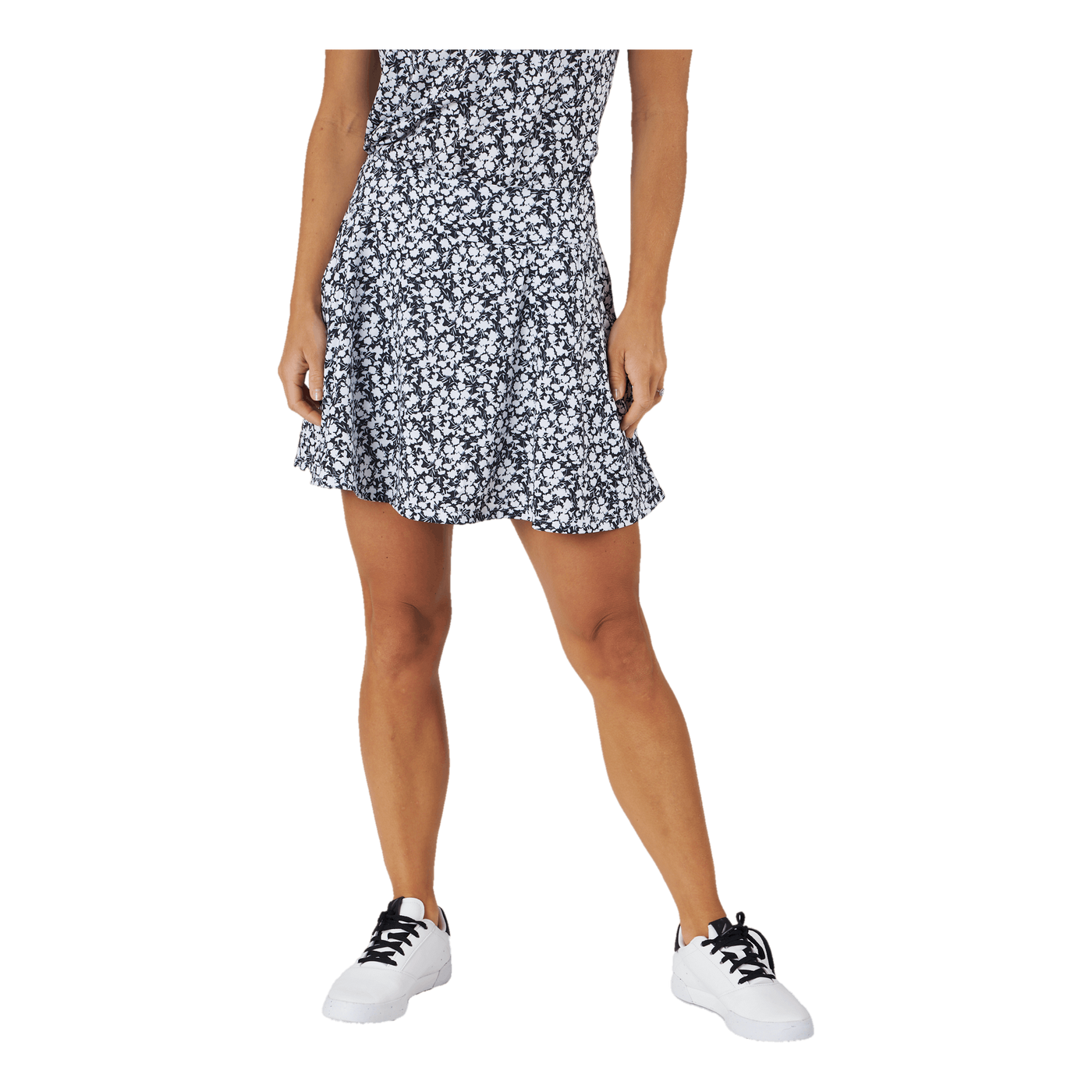 Printed 16-Inch Golf Skirt Black