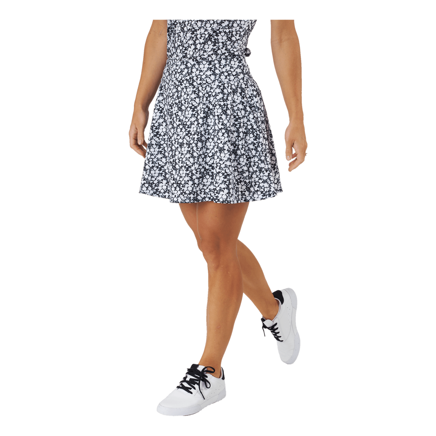 Printed 16-Inch Golf Skirt Black