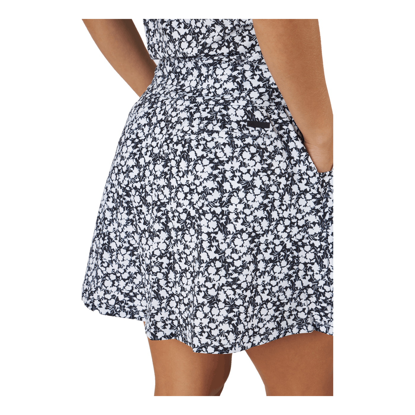 Printed 16-Inch Golf Skirt Black