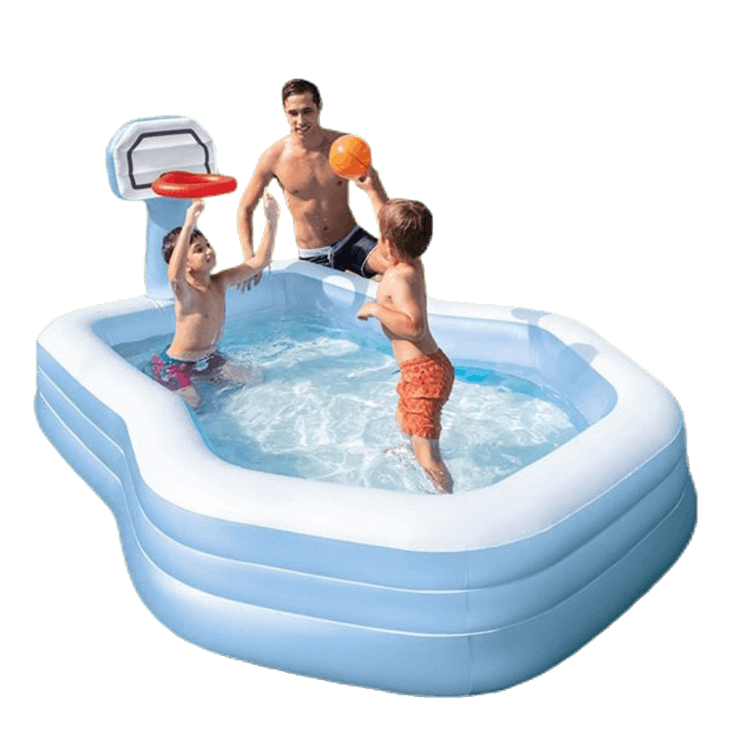 Shootin' Hoops Family Pool Blue