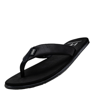 Seasand Leather Sandal Black