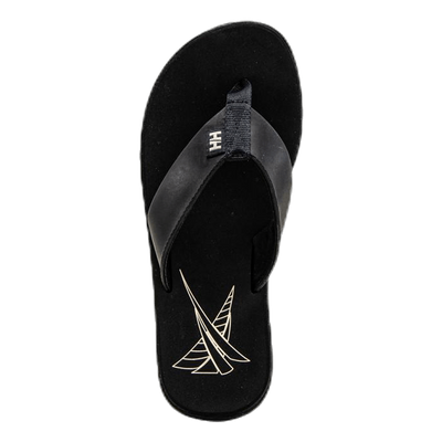 Seasand Leather Sandal Black