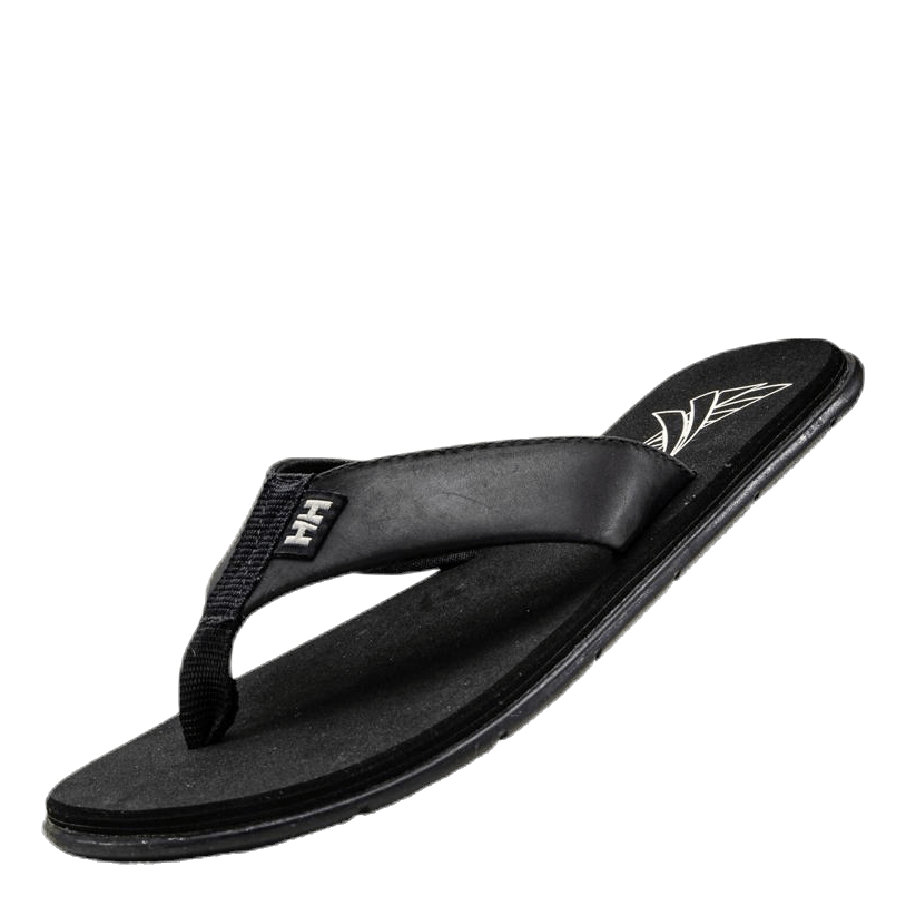 Seasand Leather Sandal Black