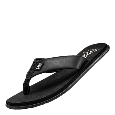 Seasand Leather Sandal Black