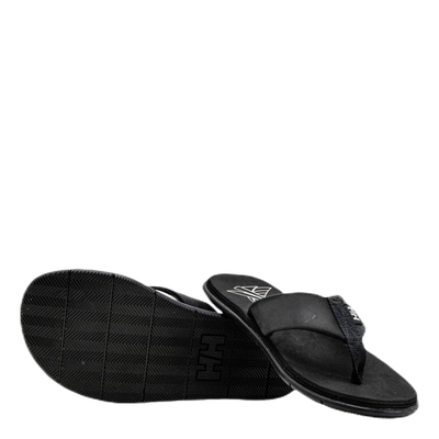 Seasand Leather Sandal Black