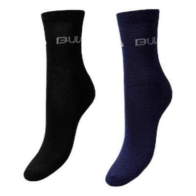 2-Pack Wool Socks Junior Blue/Black