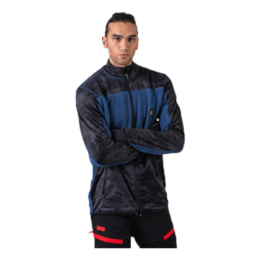 Camo Fleece Jacket Blue