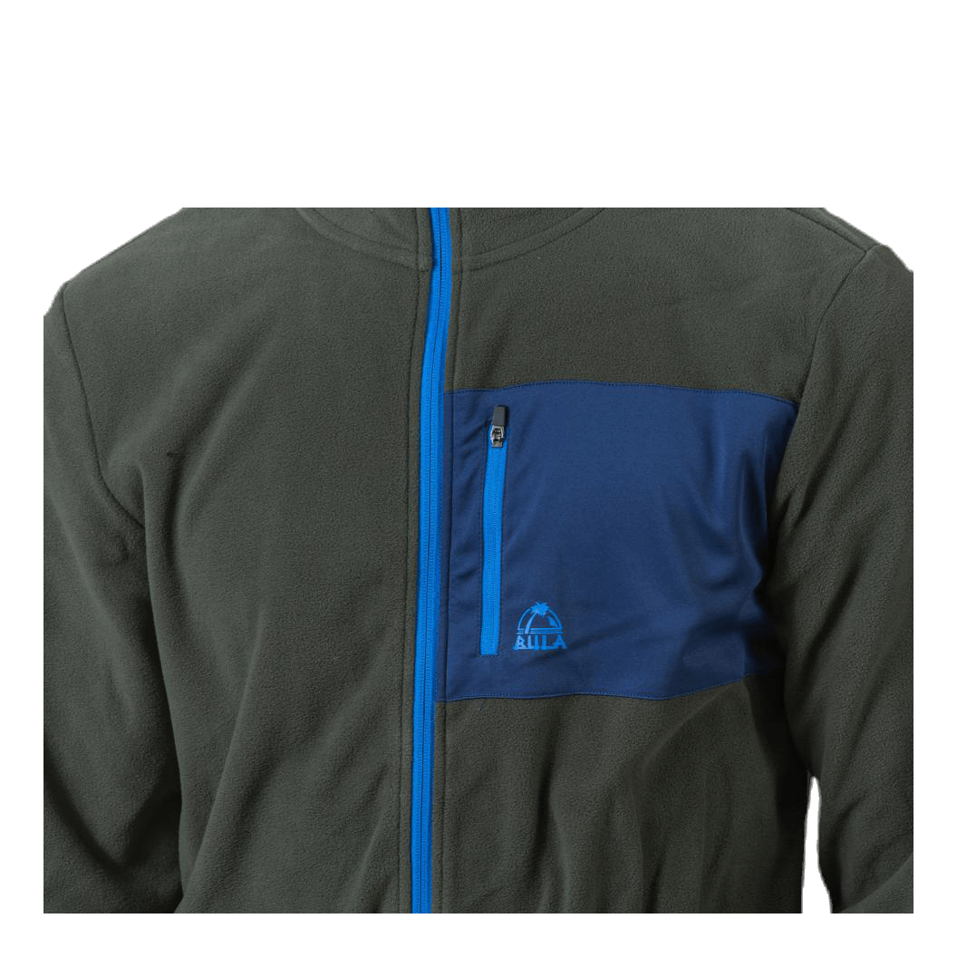 Fleece Jacket Olive green/Blue