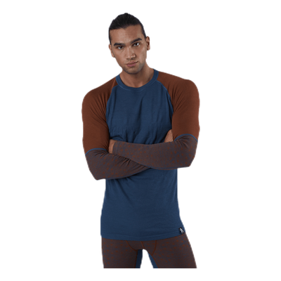 Geo Halfsleeve Crew Blue/Red
