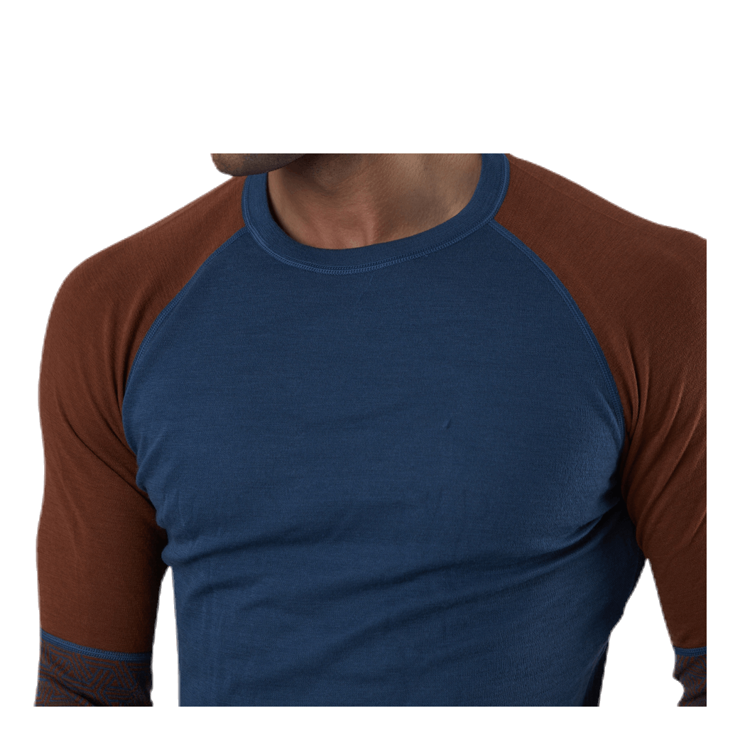 Geo Halfsleeve Crew Blue/Red