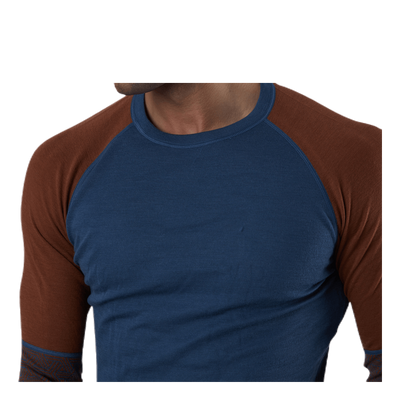Geo Halfsleeve Crew Blue/Red