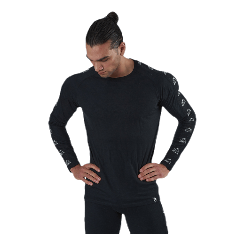 Tape Merino Wool Crew Black