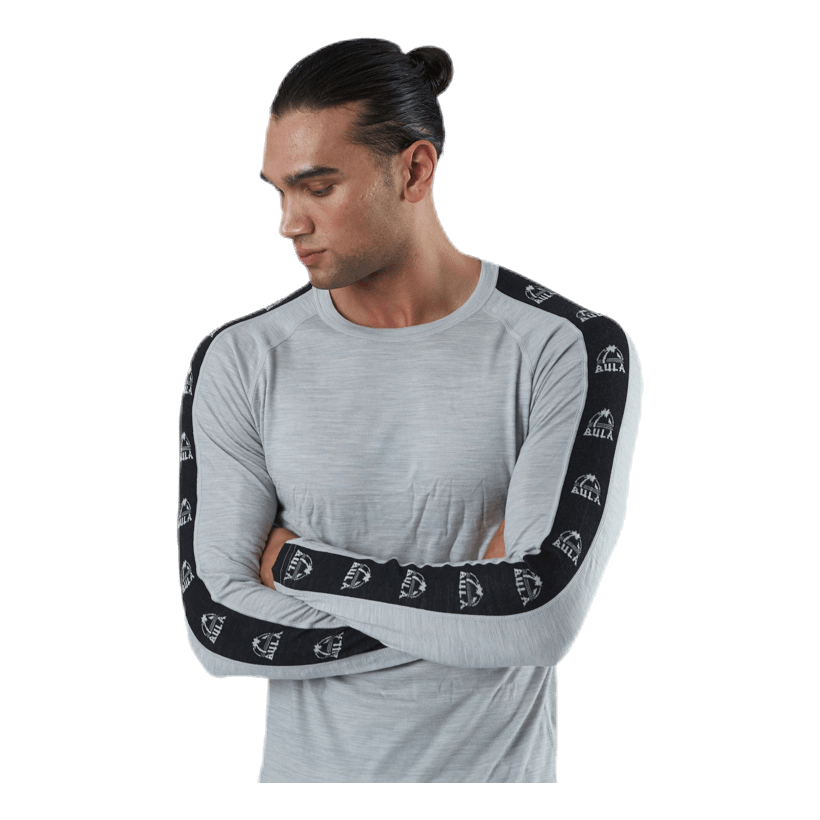 Tape Merino Wool Crew Grey