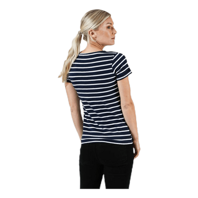 Messina Top Blue/White