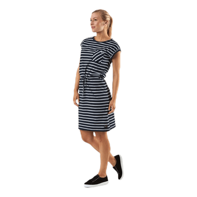 Bellevue Dress Blue/White