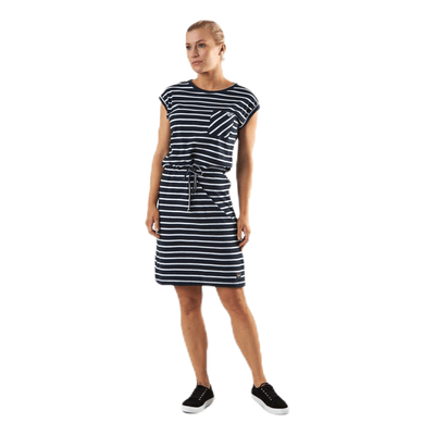 Bellevue Dress Blue/White