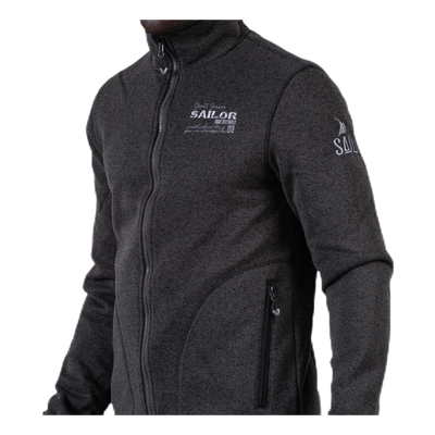 Ralf Melange Fleece Jacket w. Windproof Lining Black