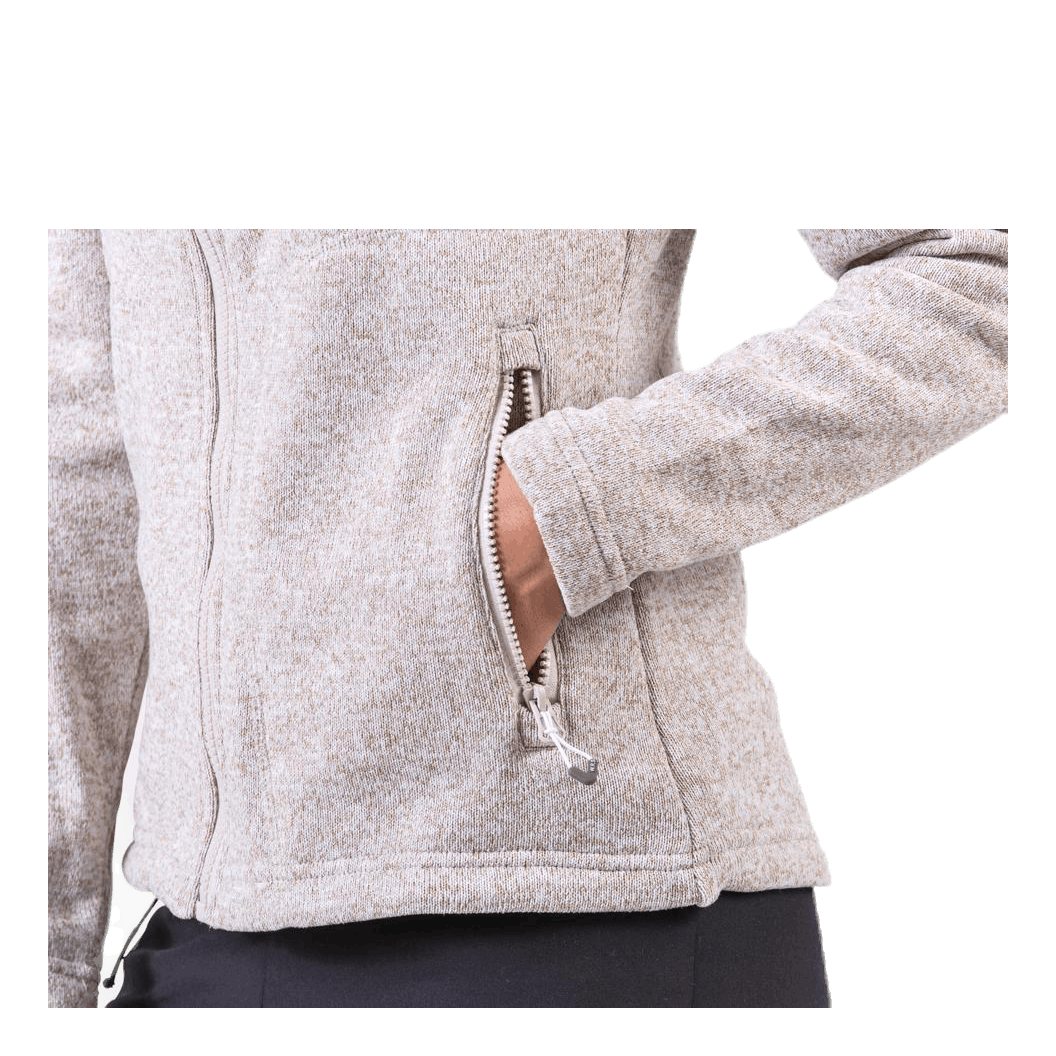 Paulina Melange Fleece Jacket Beige