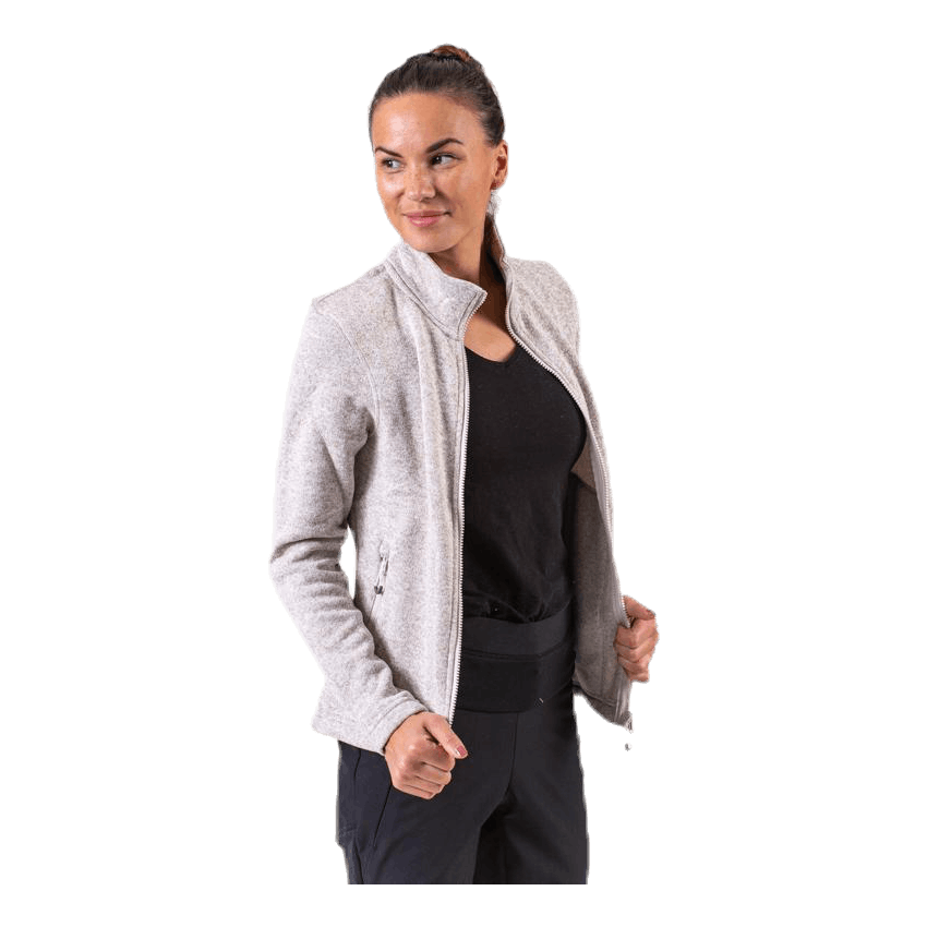Paulina Melange Fleece Jacket Beige