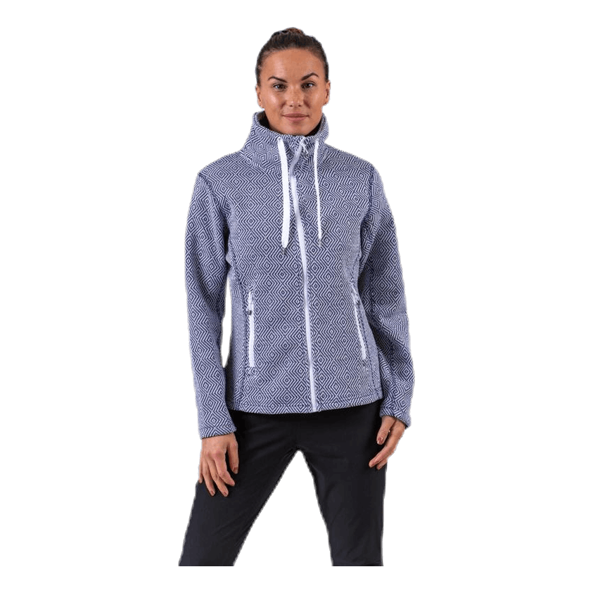 Freida Melange Fleece Jacket Blue