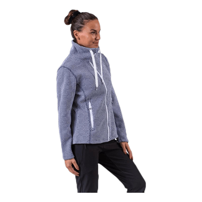 Freida Melange Fleece Jacket Blue