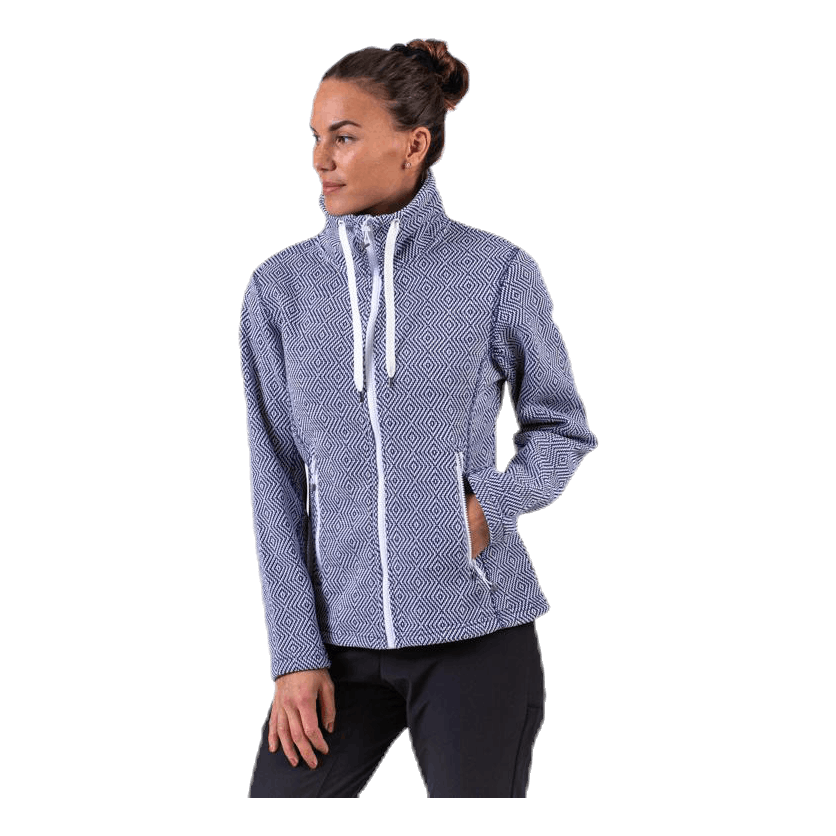 Freida Melange Fleece Jacket Blue